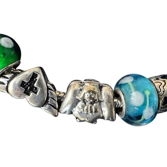 set of charm bracelets  similar to Pandora lots of charms - Picture 3 of 13